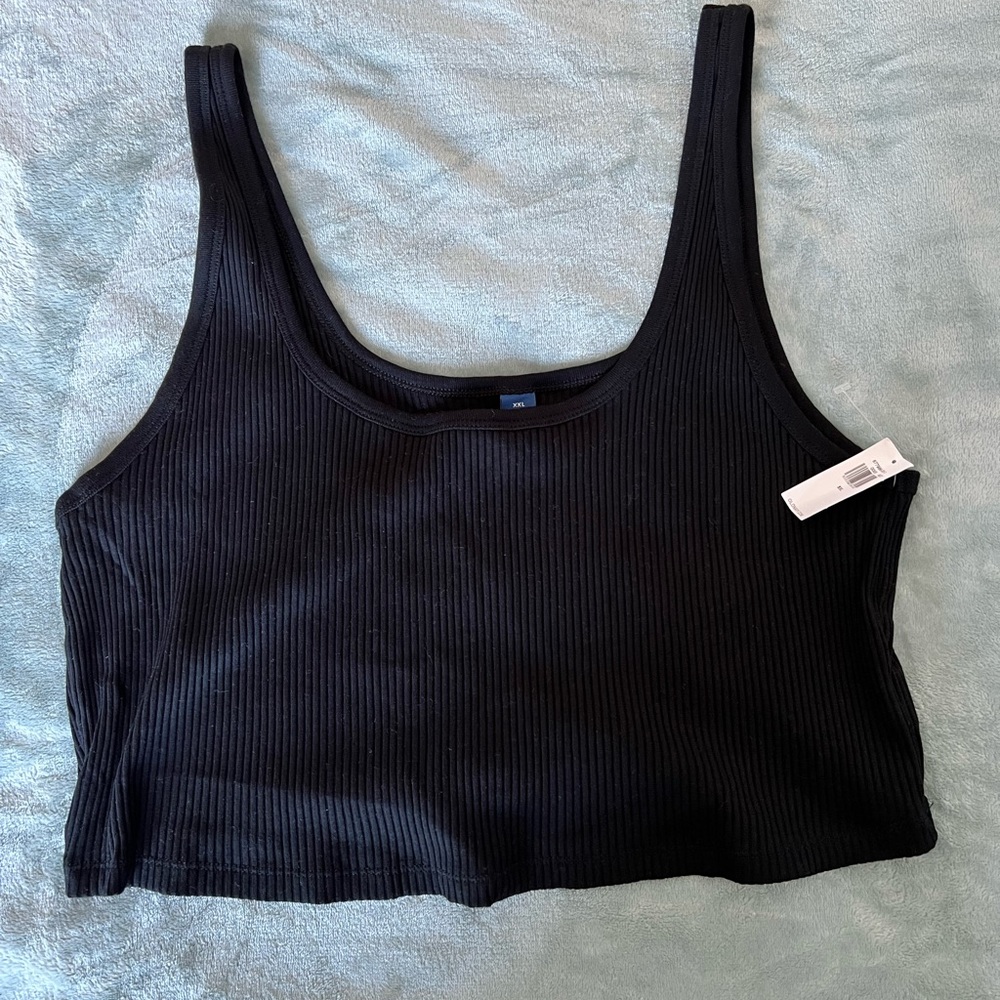 Old Navy XXL Black Crop Tank Top